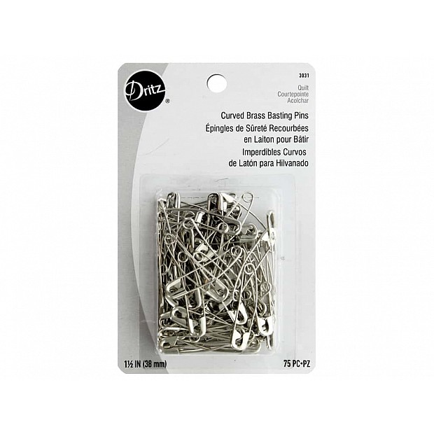 75 Curved Safety Pins Quiltbasting No. 2
