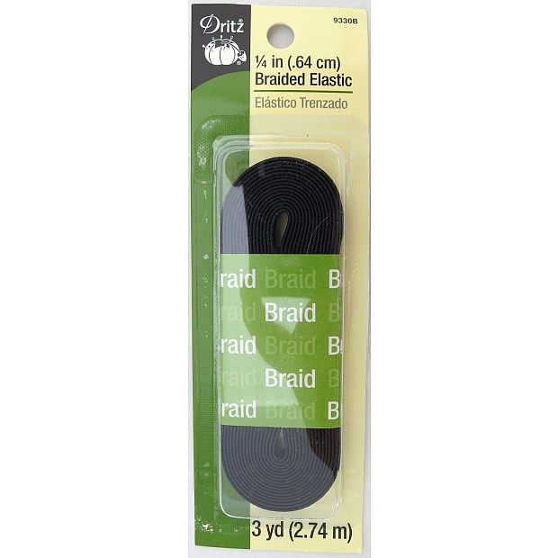 2.74 m Elastic 6.4 mm wide, black