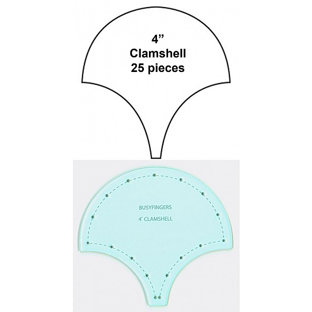 100 Paper Pieces Clamshell 4'' + Template
