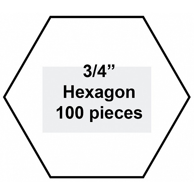 100 Paper Pieces Hexagon 3/4''