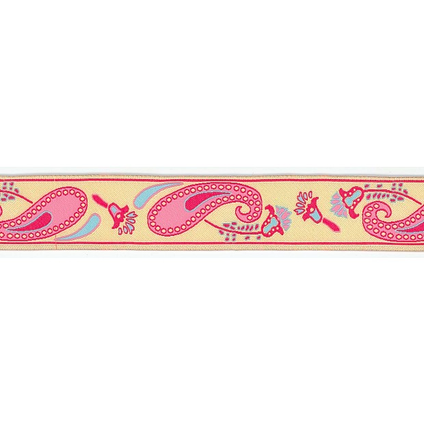 Pink Paisley Ribbon 23 mm