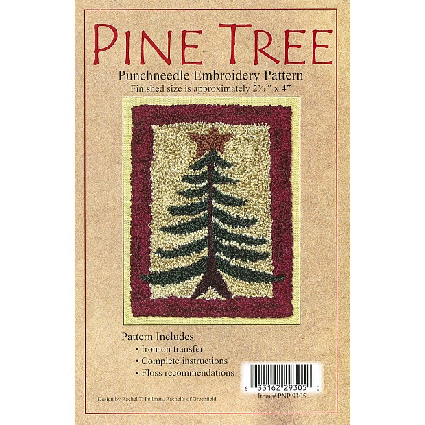 Pine Tree Punchneedle Embroidery Pattern