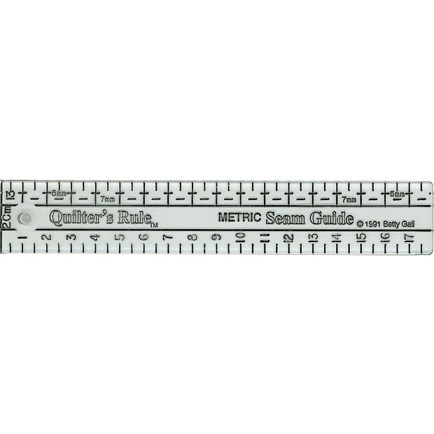 Metric Seam Guide 3 x 18 cm black marks