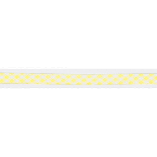 Bias Tape 18 mm gingham check yellow