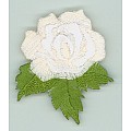1 Rose Appliqué cream 40x50 mm