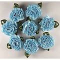 8 pcs Ribbon Rose / Carnation 3.3x2cm
