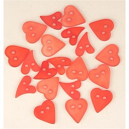 Clear Red Hearts 1.4cm approx. 20pcs