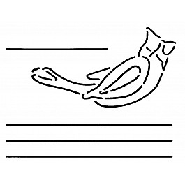 Bird, 6.5 x 11.5 cm