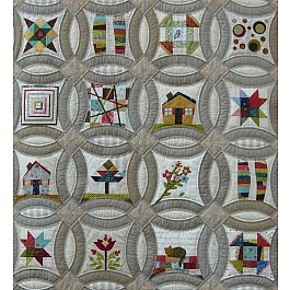 BOM 2015 English Homeblend Double Wedding Ring Quilt Homeblend Kit