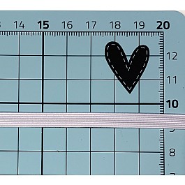 180 m Gummilitze Elastanband, soft, weiss 6 mm breit