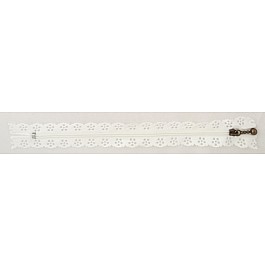 Lace Zipper basic white 30 cm