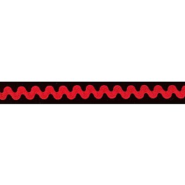 0.95 cm Ric Rac Zick-Zack Band red