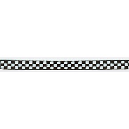 Checkerboard Ribbon 9.5mm 3/8'' black/w