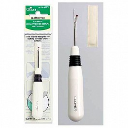 Seam Ripper Clover, white handle