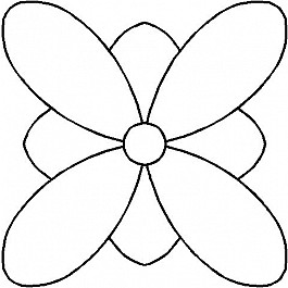 Block Flower, 13 cm