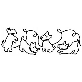 Scotty Dog at Play Border 12.7 cm