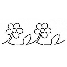 Border, Sixties Flower 10.2 cm