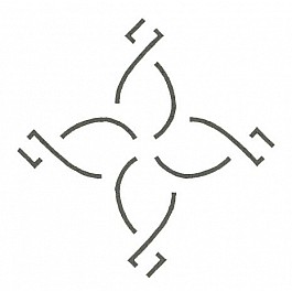 Twisted Petals Block, 8 cm (3 1/4 '')
