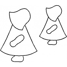 Motif Sunbonnet Sue 10 cm & 7.6 cm
