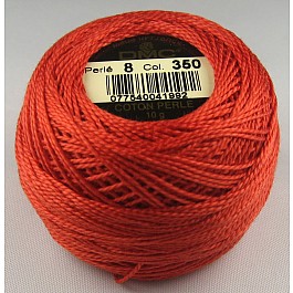 DMC Coton Perlé No. 8 Color 350 MedCoral