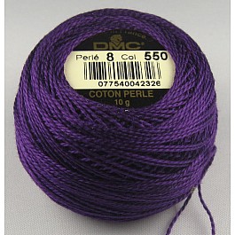 DMC Coton Perlé No. 8 Color 550 dkViolet