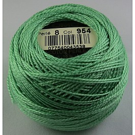 DMC Coton Perlé No. 8 Color 954 Nile