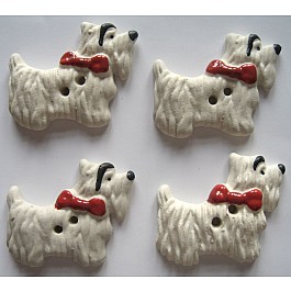 scottie dog 38 x 31 mm, 4 buttons