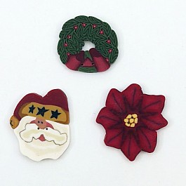 Santa's Coming mini Ho Ho Ho Button Kit