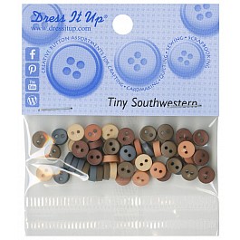 Tiny Southwestern Buttons 6 mm, 35 pieces
