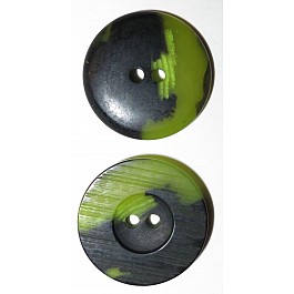2-hole Button green/black, 23 mm (1'')