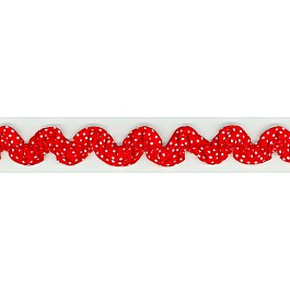Ruffle Ric Rac red 2 cm wide