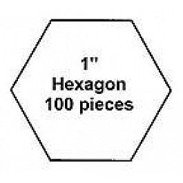 100 Paper Pieces Hexagon 1''
