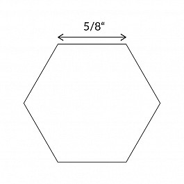 600 Paper Pieces Hexagon 5/8''