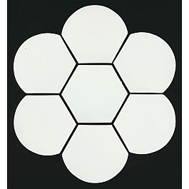 100 Paper Pieces Flower Hexagon Petal 3/4''