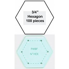 Paper Pieces Hexagon 3/4'' +1 Template