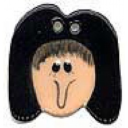 Face with Black Hair