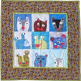 Kit Giggle & Squeak Quilt blue/brown