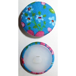 Button fabric covered w. shank 23 mm