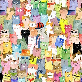 Full of Purrsonality, Quilt Back 274 cm (108'')