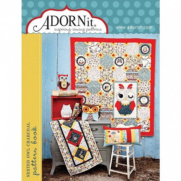 Adornit - Nested Owl Charcoal Pattern Book