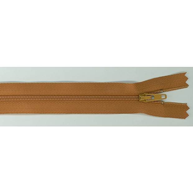 Zipper gingerbread brown 35.5 cm