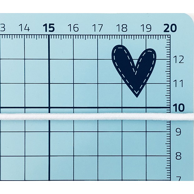 Gummikordel, roh weiss rund, 3 mm Durchmesser