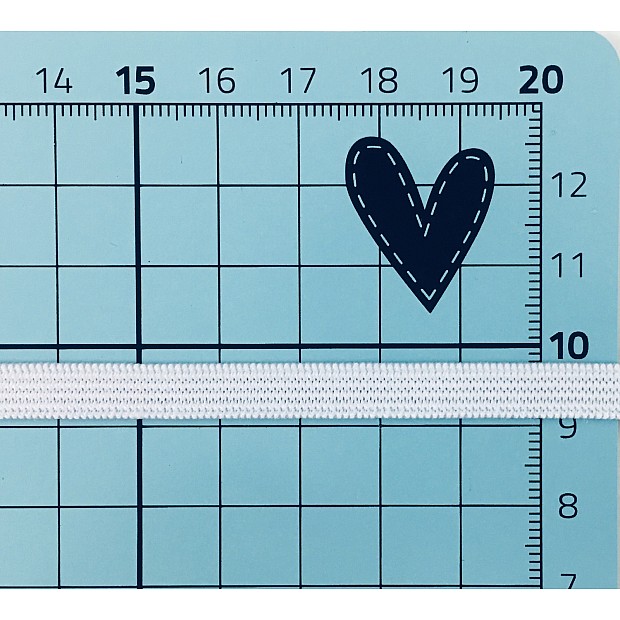 Gummilitze mit Kautschuk, soft, weiss 6 mm breit