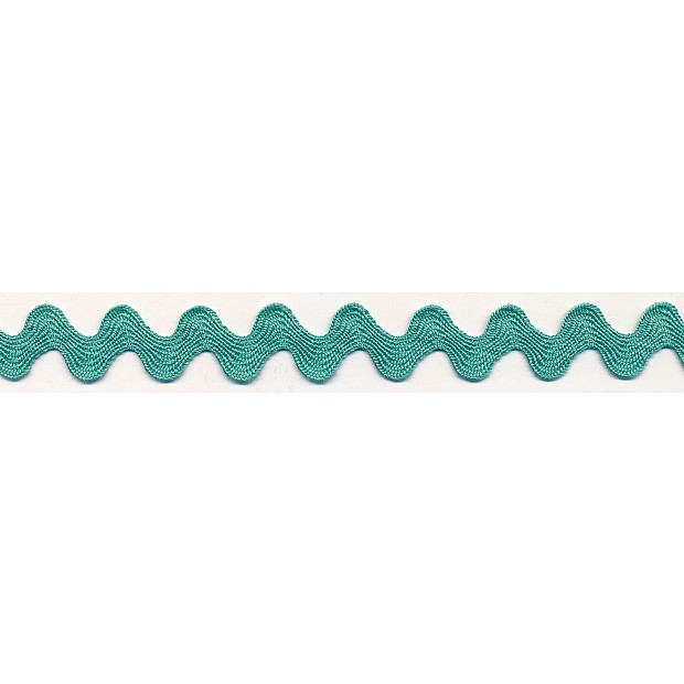 1.75cm Ric Rac Zick-Zack aqua green