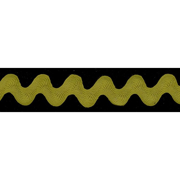 2.5 cm Ric Rac Zick-Zack Band olivegreen