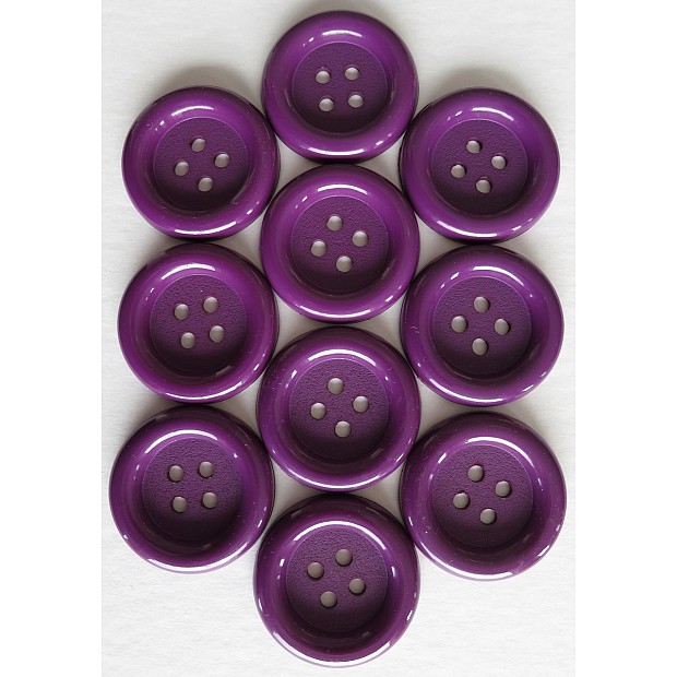 10 Buttons 38 mm purple