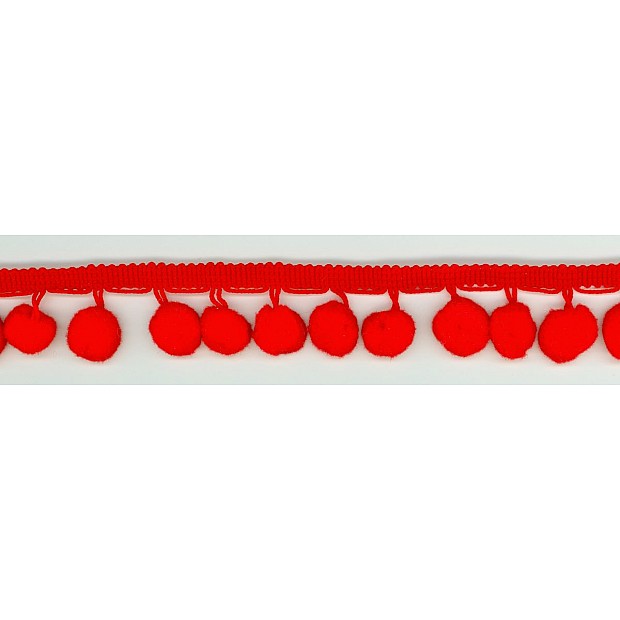 10 mm Ball Fringe Ribbon 25 mm wide
