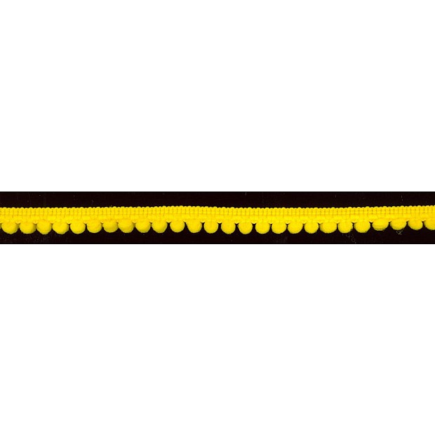 Baby Ball Fringe Ribbon 10mm wide lemon