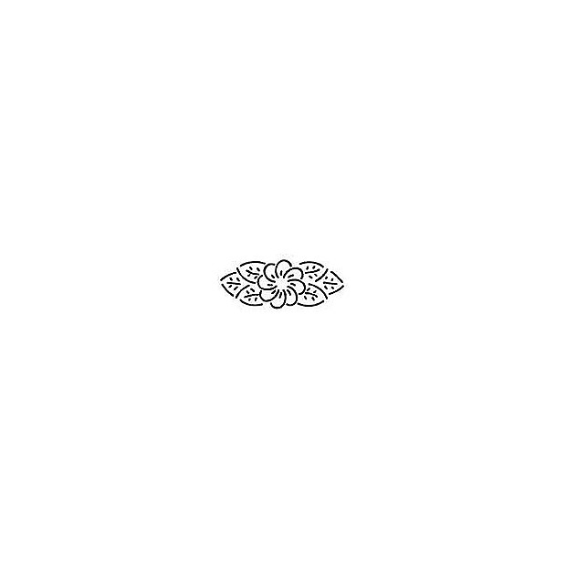 Border Flower Leaf, 19 x 7.6 cm