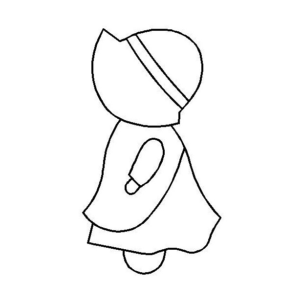 Motif Sunbonnet Sue 10 x 18 cm